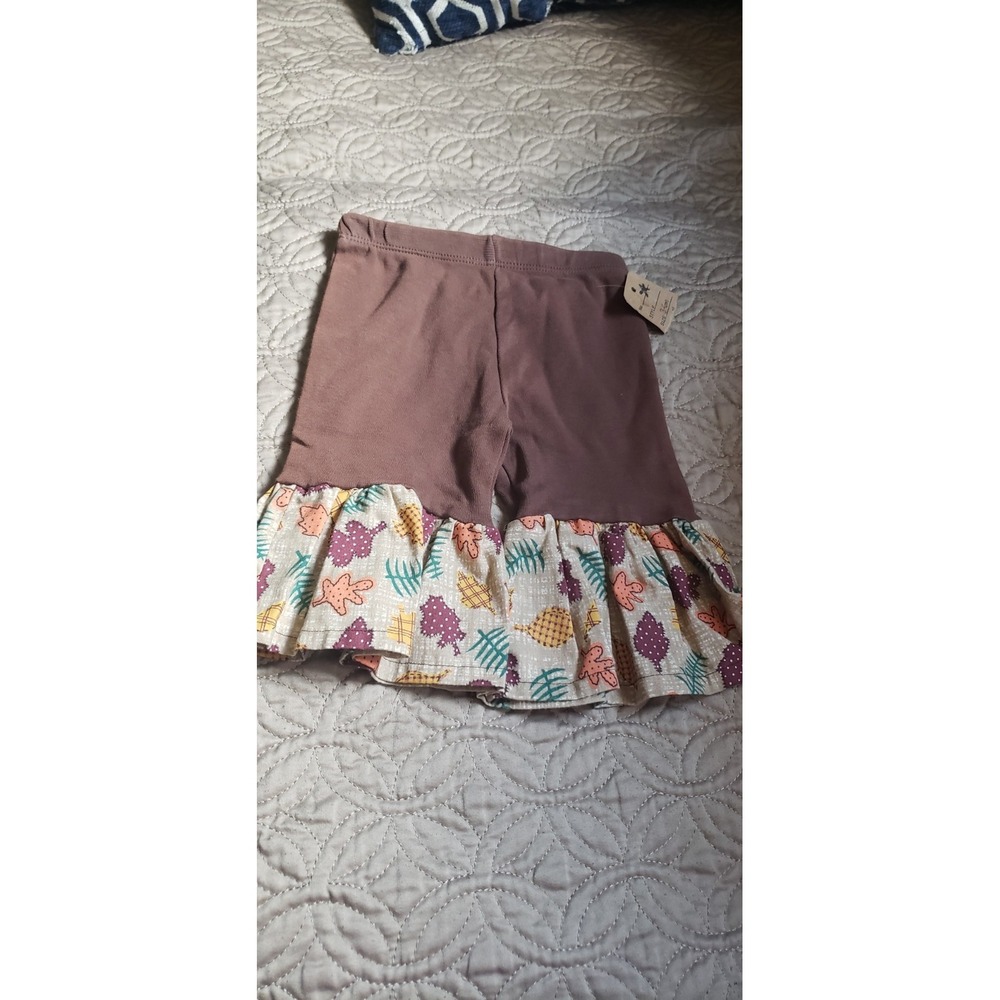 Girls 0/3 Month Bell Bottom Pants. Fall Print. Repurposed, Hand sewn. Bonus bow